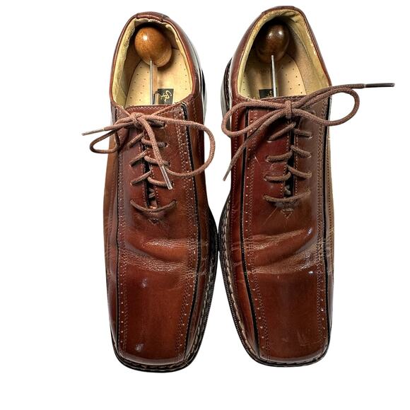 Stacy Adams ComfortFlex Leather Oxfords Mens 12M Moc Toe Dress Shoe Brazil Comfy main image 5
